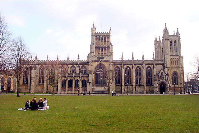 college students in the UK university campus studying