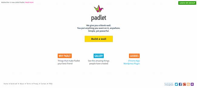 project management tool padlet project wall